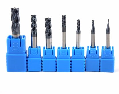 7pcs Tungsten Carbide 4 Fluiten End Mill Set 50 Graden CNC Frees Elektrisch Gereedschap 1/2/ 3/4/5/6/7/8mm