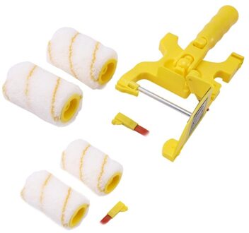 7Pcs Verf Edger Roller Borstel Gereedschap Draagbare Clean-Cut Borstel Voor Thuis Muur Plafonds