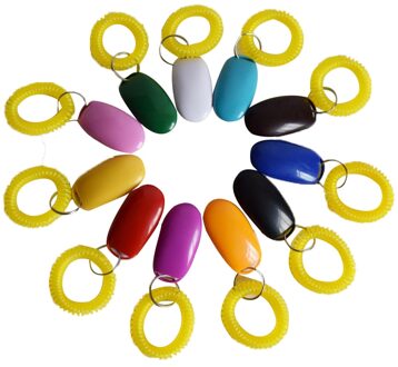 7Pcs Verstelbare Sound Hond Clicker Met Sleutelhanger Pet Puppy Training Speelgoed Clicker Gehoorzaamheid Hond Kat Training Trainer Huisdier levert