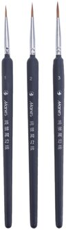 7Pcs Wolf Borstels Set Voor Detail Art Schilderen Dunne Haak Lijn Pen Acryl Aquarel Olie Gouache Tekening Art pen 3Pcs A2 1 2 3