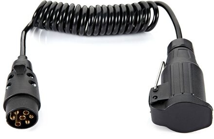 7Pin Trailer Stekker En Stopcontact Met 3M Verlengkabel Sping Kabel Connector Voor Caravan Voertuig Vrachtwagen