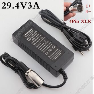 7S3A 29.4V Lader Voor 24V 25.2V 25.9V 29.4V Lithium Batterij 29.4V E-bike Charger4 Pin In Lijn Connector Xlr Au