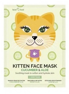 7Th Heaven - Face Food Kitten Face Mask Soothing Mask In A Plough Softening And Moisturizing Score Cucumber & Aloe 1Pc