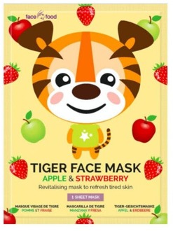 7Th Heaven - Face Food Tiger Face Mask Revitalizing The Refreshing Mask In The Faeces To Score From Apple & Strawberry 1Sz