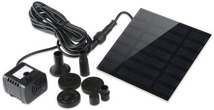 7V 1.2W 180L/H Solar Power Waterpomp Aquarium Fontein Tuin Vijver Dompelpomp (Zwart)