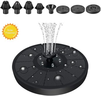 7V 3W Solar Fontein IP68 Waterdichte Drijvende Zwembaden Fonteinen Kleurrijke Led-verlichting Zonne-energie Pomp Voor Vogel Bad achtertuin Vijver