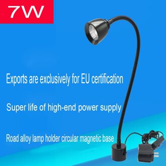 7W 220V Verstelbare Led Cnc Werklamp Machine Draaibank Tool Lamp Flexibele Zwanenhals Led Naaimachine Licht Met magnetische Base 24V