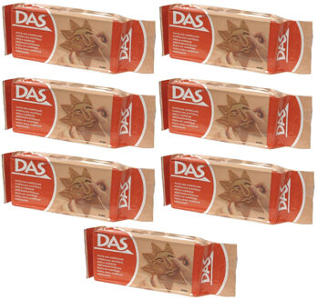 7x DAS boetseerklei terracotta 500 gram - Model/modelleer hobby klei