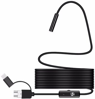 8.0Mm Endoscoop Camera 720P Hd Usb Endoscoop Met 8 Led 1/2M Kabel Waterdicht Inspectie borescope Voor Android Voor Pc Hard kabel 5 M