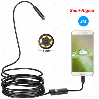 8.0mm Len USB Endoscope Camera 2m/5m/10m Android OTG Flexible Snake Pipe Inspection 2in1 Android Phone USB Borescope Camera