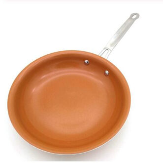 8/10/12 inch non-stick Koperen Koekenpan Koekenpan Grill Gas & Inductie Fornuis Bakplaat Koken gereedschap Keuken Accessoires Kookgerei 12duim
