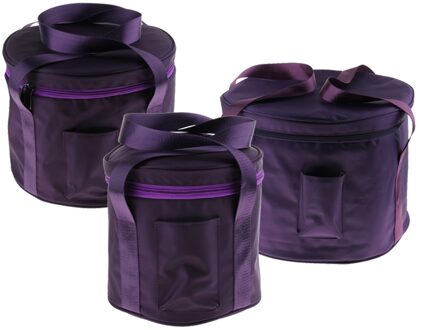8/11/14 Inch Crystal Klankschaal Draagtas Reizen Dikker Bag Paars