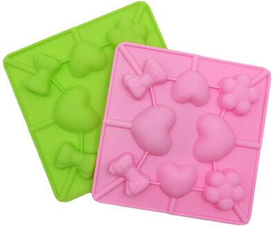 8/12 Gaten Ronde Bal Lollipop Mold Cake Shop Chocolade Mold Heart Cake Pops Maker Candy DIY Mold Tool Met Stokken stijl 1