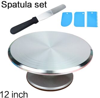 8 12 Inch Cake Rack Craft Draaitafel Platform Taart Draaitafel Roterende Taart Bakken Nozzle Spatel Cake Stand 12 duim-D