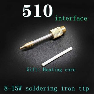 8-15W Soldeerbout Tip, Universele Voor Usb Draadloze Opladen Soldeerbout Tip, 510 Draad Interface, Gratis Spare Verwarming Core 1 tips en 1 Heater