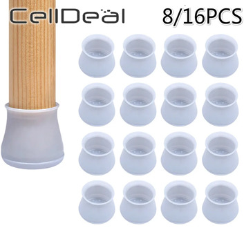 8/16pc Table Chair Leg Silicone Cap Pad Furniture Table Feet Cover Floor Protector Non-slip Table Chair Mat Caps Foot Protection