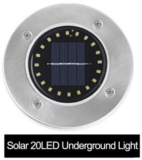 8/20LED Solar Power Grond Lichten Floor Decking Patio Outdoor Tuin Gazon Lamp Solar Leds Tuin Licht Waterdicht Solar lichten 20LEDS / wit