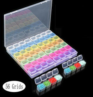 8/28/56 roosters Diamant Borduurwerk Accessoires diamant schilderij Dozen Kruissteek Gevallen Organizer 56 rooster Iridescent