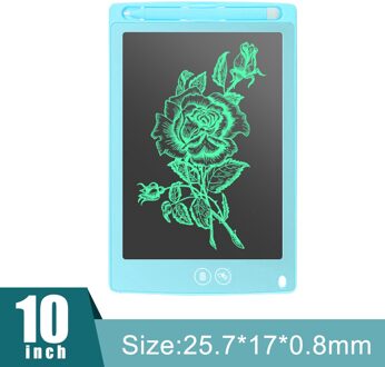 8.5/10/12 Inch Lcd Schrijven Tablet Gedeeltelijk Wissen Tekentafel Elektronische Dikke Pen Hoogtepunt Pads Digitale Tabletten 10 duim blauw