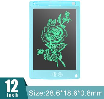 8.5/10/12 Inch Lcd Schrijven Tablet Gedeeltelijk Wissen Tekentafel Elektronische Dikke Pen Hoogtepunt Pads Digitale Tabletten 12 duim blauw