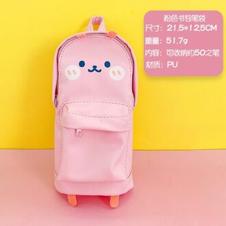 8.5 Inch Gele Eend Bagwashable Pen Houder, Pu Potlood Doos, Etui, Grote Capaciteit Briefpapier, make-Up Borstel Opbergdoos 2