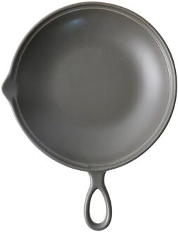 8.5 Inch Nordic Keramische Kleur Glazuur Huishouden Single Ear Bakken Disc donker grijs