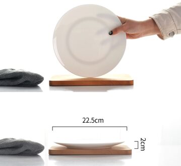 8.5 inch, plain white bone china voedsel lade, keramische steak schotel, plaat voor fruit, porselein servies set, magnetron veilig