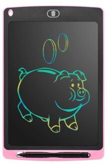 8.5Inch Elektronische Tekening Leren Board Lcd-scherm Kleurrijke Schrijven Tablet Grafische Tekening Tabletten Handschrift Pad Board + Pen roze