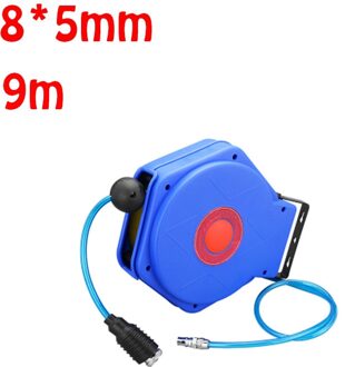 8*5mm 9m Automotive Luchtslanghaspel Pneumatische Slang PU Tube OD 8MM ID 5MM automatische Intrekbare Reel Telescopische Drum Slang