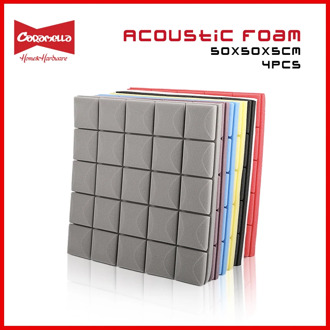 8 Colors 4PCS 50x50x5cm Studio Acoustic Foam Soundproof Foam Sound Absorption Treatment Panel Sound Wedge Protective Sponge