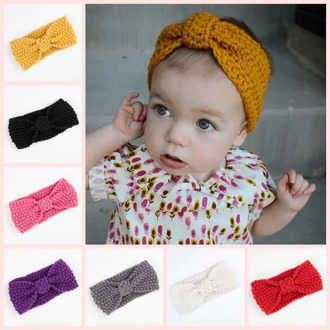 8 Colors Baby Girl Knit Crochet Turban Headband Winter Warm Headbands Hair Accessories For Newborns Hair bands Hairband Headwear