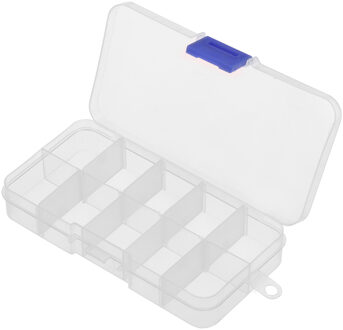8 compartiment Plastic Opbergdoos voor Kralen oorbellen Verstelbare Sieraden Container Transparante Doos Case 10