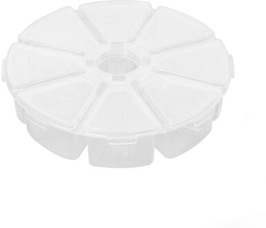 8 compartiment Plastic Opbergdoos voor Kralen oorbellen Verstelbare Sieraden Container Transparante Doos Case