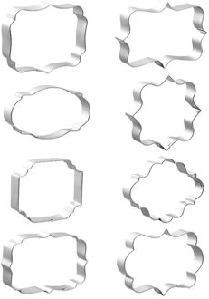 8 Delige Set 430 Rvs Zegen Frame Cookie Cutter Mini Cookie Mallen Voor Chocolade Biscuit Cookies Gemaakt Tool