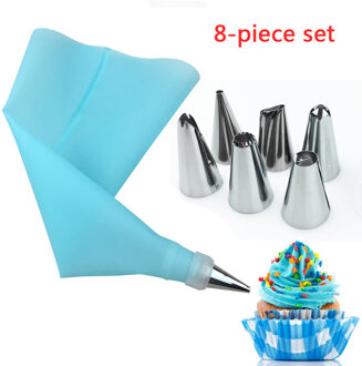 8 Delige Set Taart Tools 6 Rvs Nozzles En Siliconen Eva Spuitzak Converter