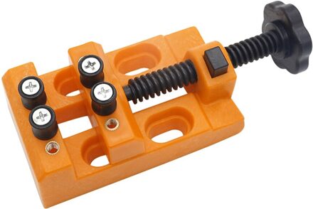 8 Gaten Gesneden Houtbewerking Klem Verstelbare Mini Vaste Platte Tang Clip Boren Diy Multifunctionele Tool Tafel Vice Quick Opening oranje zwart