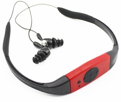 8 GB 4 GB IPX8 Waterdichte Oortelefoon Mp3-speler met FM Radio Ondersteuning Zwemmen Duiken Muziek Mp3-speler Stereo Audio hoofdtelefoon MP3 Rood / 4Gb