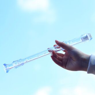 8-Hole 8 Gat Sopraan Recorder Sleutel Van G Descant Muziek Instrument Met Cleaning Rod Voor Beignner doorzichtig