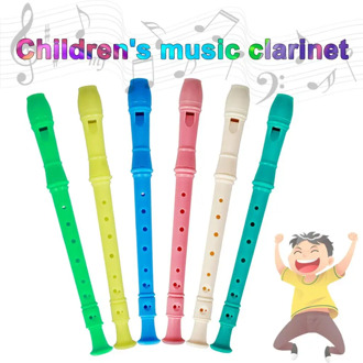 8 Holes Long Flute Instrument for Children Educational Tool Musical Soprano ABS Recorder Education Develop with Cleaning Stick