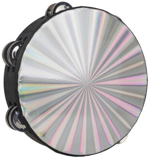 8 "Houten Radiant Tamboerijn Tafelbel Handtrommel Met Dubbele Rij Jingles Reflecterende Drum Hoofd Slaginstrument Speelgoed