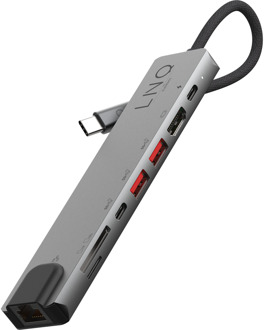8-in-1 Pro USB-C Multiport Hub - Grijs