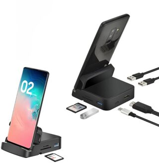 8-In-1 Type C Hdmi Usb Sd/Tf Card Docking Station Mobiel Tablet Stand