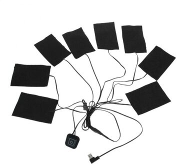 8-in-1 USB Elektrische Jas Kleding Verwarming Vest Pads 3 Gear Verstelbare Carbon Fiber Outdoor Warme Winter DIY Verwarming Kleding PadS