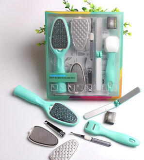 8 in 1 Verwijderbare Pedicure Voeten Raspen Eelt Scheerapparaat Remover Vervangbare Voet File Harde Dode Huid Trimmer Gereedschap Manicure Sets