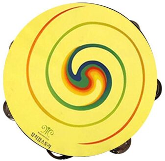 8 Inch Dove Lollipop Handheld Tamboerijn Tafelbel Drum Muziekinstrument Kid Speelgoed Handtrommel Dans Props Kinderen Klassieke Speelgoed 5 Spiral