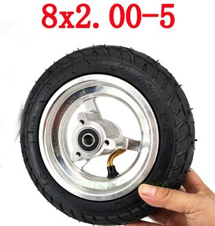 8-Inch Elektrische Scooter 8*2.00-5 Vacuüm Band Met Hub 8x2.00-5 Vacuüm Wiel Band