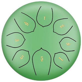 8 Inch Mini Drum Ethereal Drum Staal Tong 11 Tone Key C Percussie Hand Pan Instrument Muziekinstrumenten groen