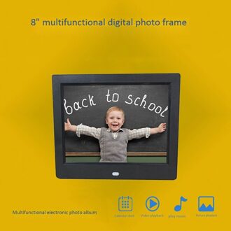 8 Inch Scherm Digitale Fotolijst Hd 1024X768 Mult-Media Speler MP3 MP4 Met Wekker Elektronische Album US plug