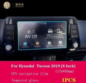 8 Inch Voor Hyundai Tucson Auto Gps Navigatie Beschermende Film Gehard Glas Screen Protector Decoratie Refit Anti-Kras 176X99mm 1stk