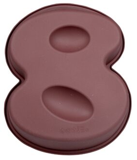 8 jaar leeftijd bakvorm - taartvorm - cakevorm - Siliconen bakvorm - verjaardag Multi